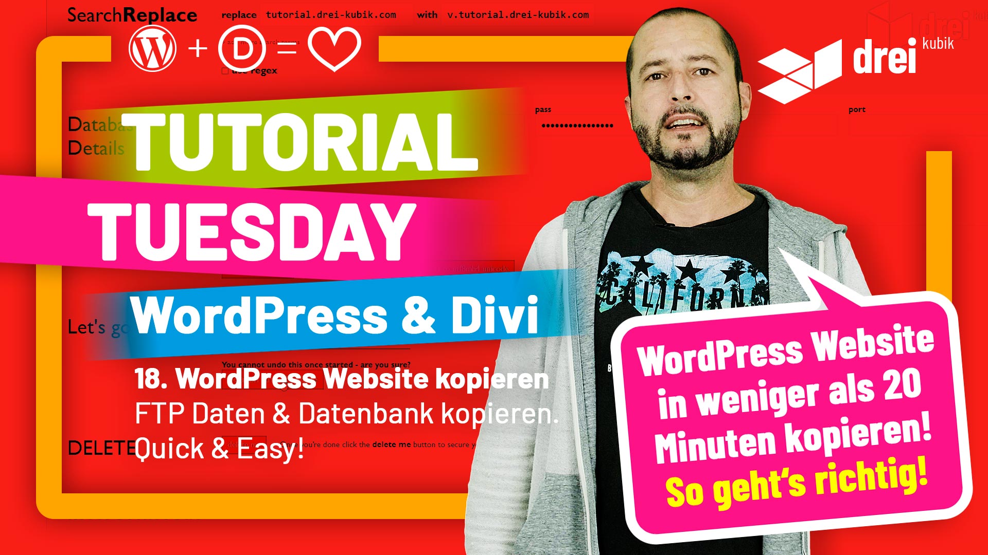 2022 10 03 drei kubik wordpress divi tutorial 18 wordpress website kopie erstellen